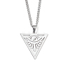 201 Stainless Steel Pendant Necklaces for Man NJEW-Q336-02H-P-1