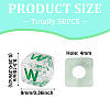 50Pcs Acrylic European Beads MACR-TADJ0001-13W-5