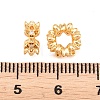 Brass Pave Clear Cubic Zirconia Spacer Beads KK-L274-05G-3