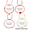 4Pcs 4 Styles Adjustable Glass & Brass Beads Braided Bead Bracelets & Brass Enamel Charm Bracelets for Women SG0180-1-4