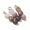 Natural Multicolor Tourmaline  Pendants PALLOY-JF05187-2