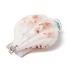 7Pcs 7 Styles Natural Scallop Shell & Dyed Synthetic Turquoise Starfish Pendants PALLOY-JF03564-02-5
