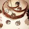 12Pcs 12 Colors Gemstone Pendants G-PH0001-33-3