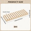 2Pcs Rectangle Wooden Card Slotted Display Stands AJEW-FG0005-78-2