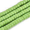 Opaque Solid Color Glass Beads Strands GLAA-N026-3x6mm-07-1