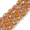 Transparent Electroplate Glass Beads Strands LS-EGLA-N013-T4mm-B21-1