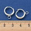 201 Stainless Steel Huggie Hoop Earring Findings STAS-P283-01V-S-3