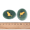 Natural Green Aventurine Cabochons G-T143-28G-3