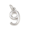 Brass Micro Pave Clear Cubic Zirconia Charms KK-P339-27P-09-1