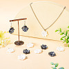 20Pcs 2 Colors Opaque Resin Pearlized Pendants PALLOY-TAC0313-7