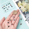 24Pcs 12 Colors 304 Stainless Steel Rhinestone Connector Charms STAS-SC0004-34-3