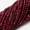 Dyed Natural White Jade Round Beads Strands X-G-E311-4mm-03-3