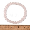 Natural Pink Mangano Calcite Beads Stretch Bracelet for Women BJEW-JB06715-3