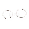 Rhodium Plated 925 Sterling Silver Cuff Earrings EJEW-H124-06P-2