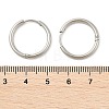 Tarnish Resistant 202 Stainless Steel Huggie Hoop Earrings EJEW-F111A-20mm-P-4