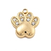 304 Stainless Steel Crystal Rhinestone Charms STAS-R155-067G-1