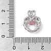 Rack Plating Brass Micro Pave Cubic Zirconia Pendants KK-S396-75P-3