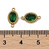 Ion Plating(IP) 304 Stainless Steel Cubic Zirconia Oval Links Connector Charms X-STAS-K256-22G-4