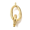 Brass Fold Over Clasps KK-K389-110G-1