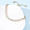 304 Stainless Steel Pave Clear Cubic Zirconia Tennis Bracelets BJEW-G754-03G-02-3