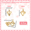 10Pcs Brass Micro Pave Clear Cubic Zirconia Locket Pendants KK-UN0006-27-5