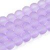 Baking Paint Transparent Glass Bead Strands GLAA-S031-8mm-25-1