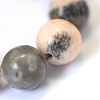 Natural Pink Zebra Jasper Round Beads Strands G-E334-6mm-11-5