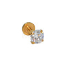 304 Stainless Steel Clear Cubic Zirconia Threadless Labrets For Women Men WGF4990-07-1