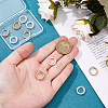 10Pcs 2 Colors Electroplating Brass Pendant Cabochon Settings KK-FH0007-83-3