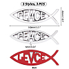 3Pcs 3 Style ABS Easter Decoration Sticker DIY-FH0002-56-4