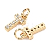 SHEGRACE Brass Micro Pave Clear Cubic Zirconia Pendants XGRQ29227-394G-T-2