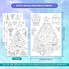 4 Sheets 11.6x8.2 Inch Stick and Stitch Embroidery Patterns DIY-WH0455-211-2