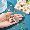 20Pcs 5 Styles Alloy Enamel Rhinestone Pendants ALRI-TA0001-46-6