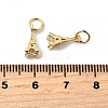 Brass Micro Pave Cubic Zirconia Charms ZIRC-G133-04G-1-3