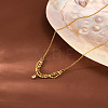 304 Stainless Steel Pave Clear Cubic Zirconia Oval Pendant Mixed Chain Necklaces for Women WG248BB-01-3