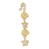 Brass Micro Pave Clear Cubic Zirconia Big Pendants KK-B176-02G-06-1