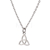 Non-Tarnish Trinity Knot/Triquetra 304 Stainless Steel Pendant Necklaces NJEW-JN04882-02-1