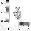 Brass Pave Clear Cubic Zirconia Charms KK-Q048-21P-3