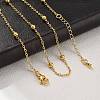 Brass Satellite Chains Necklaces for Women NJEW-D302-28G-2