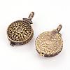 Brass Locket Pendants KK-K176-15AB-2