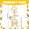 Alloy Rhinestone & Iron Keychain KEYC-YW00279-03-2