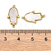 Ion Plating(IP) 304 Stainless Steel Pave Natural Shell Connector Charms STAS-Z100-03G-02-3