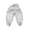 Brass Micro Pave Clear Cubic Zirconia Charms KK-G522-49B-P-1