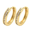 Rack Plating Round Ring Brass Micro Pave Clear Cubic Zirconia Hoop Earrings KK-F876-33G-1