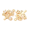 Brass Micro Pave Cubic Zirconia Pendants KK-A284-10B-G-2