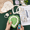 1 Set Wood Macrame Leaf/Flower Cutting Template DIY-BC0009-99-4