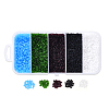 6000Pcs 5 Colors Frosted Opaque Glass Seed Beads SEED-YW0001-17-1