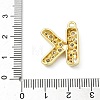 Brass Micro Pave Clear Cubic Zirconia Pendants KK-I476-02G-K-3