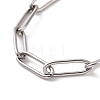 304 Stainless Steel Paperclip Chain Bracelet for Men Women BJEW-E031-03P-02-2
