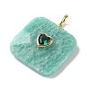 Natural Amazonite Faceted Pendants G-C274-03H-2